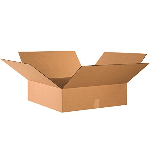 Image of TAPE LOGIC 24x24x7 Flat Corrugated Boxes, Flat, 24L x 24W x 7H, Pack of 10 | Shipping, Packaging, Moving, Storage Box for Home or Business, Strong Wholesale Bulk Boxes
