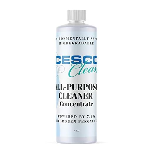 Cesco Solutions All-Purpose Concentrated Hydrogen Peroxide Cleaner 7.8% - Multi-Purpose Cleaner – Spot & Stain Remover – Ideal for Grout and bathrooms, Heavy Grease, Dirt and Oil Stains (4oz)