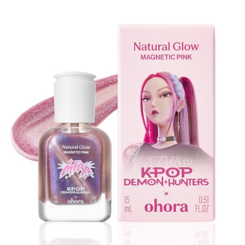 ohora x KPDH Magnetic Nail Care Polish MIRA (Pink), Cat Eye Effect, 15 mL
