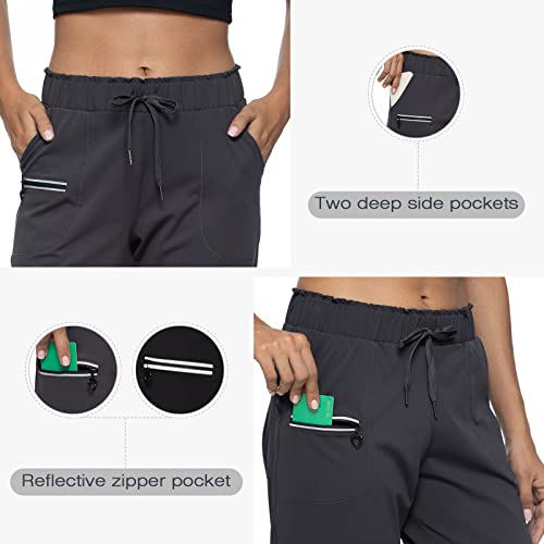 Image of Haowind Joggers for Women with Pockets Elastic Waist Workout Sport Gym Pants Comfy Lounge Yoga Running Pants