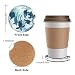 SXboxing Absorbent Car Cupholder Coaster 2 Pack,Ceramic Stone with a Finger Notch for Women,Cork Base Drink Coasters 2.56 Inch,Cute Auto Accessories Gifts - Turtles Animal Swimming in Ocean Sea