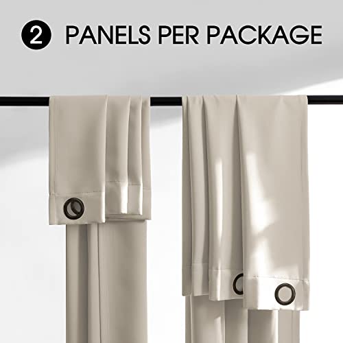 Rutterllow 100% Blackout Curtains, Full Shade 90 Inches Long Complete Blackout Drapes for Living Room, Thermal Insulated Bedroom Window Treatment Drapes (2 Panels,Pink, 52 x 90 inch) by Rutterllow - Image 5