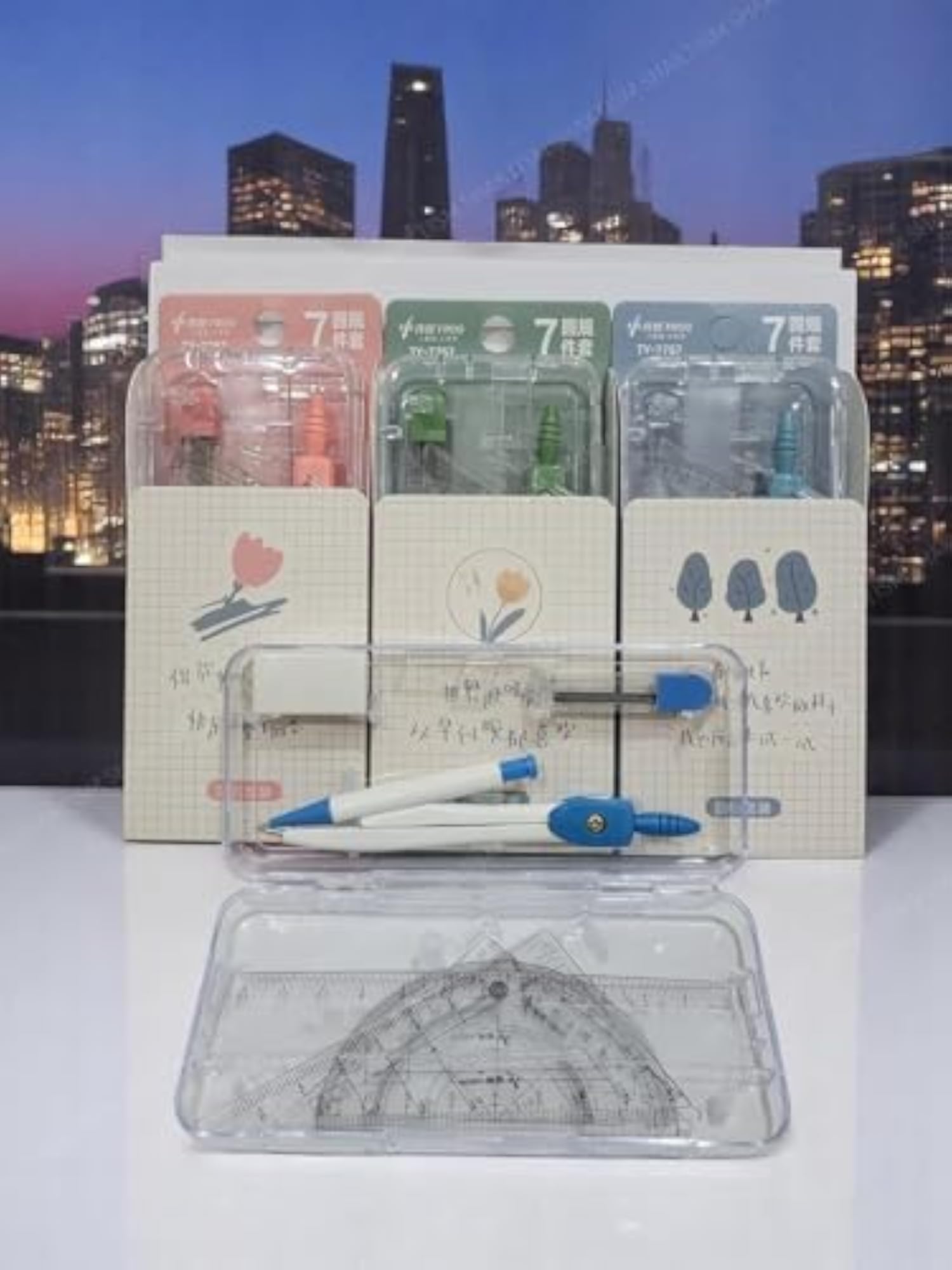 Geometry Math Set with Compass and Drawing Tools