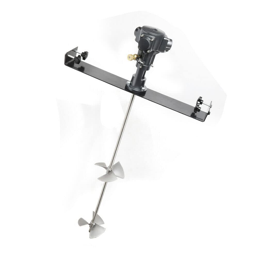 Pneumatic Paint Mixer 50 Gallon Stainless Steel Tank Barrel Clip Bracket Pneumatic Mixer Painting Blender 1/2HP Paint Shaker Paint Mixer for Ink Paint