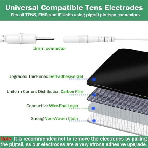 Image of TENS Unit Replacement Pads for Waist and Lower Back Pain Relief 4X8 inch Extra Large TENS Unit Pads Self-Adhesive SM Electrode Pads Compatible with TENS 7000, AUVON TENS- 6 Pcs
