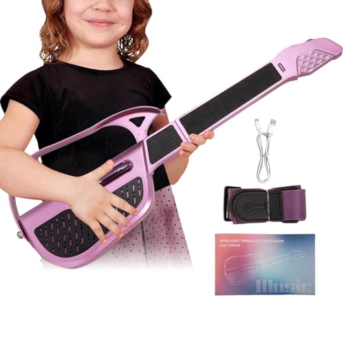 子供用おもちゃのギター - ABS 電子部品 58x20x5.5cm |無弦エレキギター、音楽教育、初心者、学校活動用のスマート楽器、
