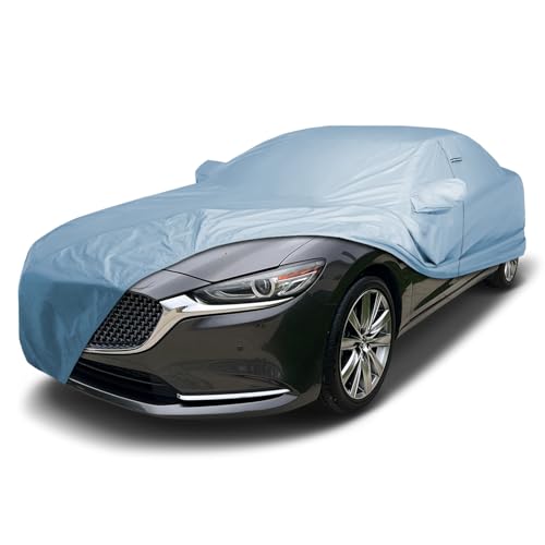 Image of iCarCover Premium Car Cover for 2009-2021 Mazda Mazda6 Heavy Duty Waterproof All-Weather Automobiles Custom Fit Indoor Outdoor UV Snow Protection Covers with Straps and Bag