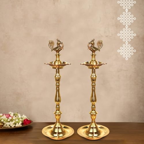 Brass ANNAM KUTHU VILAKKU, Brass Lamps/Mahabarath Diya/DEEPAM for...