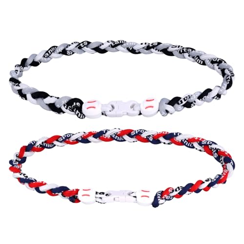 Chaîne de baseball Mikovivi et collier en corde nylon de sport pour ados adultes