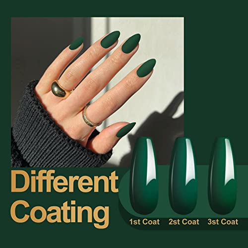 Wowfun Gel Nail Polish Gel Polish 1Pcs Gel Nail Polish Nail Polish 15Ml Soak Off Christmas Gift For Women Long Lasting Salon Home Diy (Dark Green) #TOP2