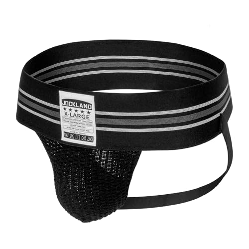 Men's Jock Strap, Wide Band Mesh Male Underwear Jockstrap Athletic Supporter for Gym Vasectomy
