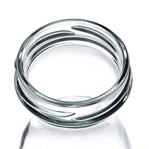 Foto von MamboCat 6er Set Milchflaschen 250ml + Twist-Off Deckel TO53 Silber I Kleine Flaschen zum Befüllen I Weithalsflasche zum Einkochen I Einmachflaschen Vorratsflasche I Glasflaschen luftdicht