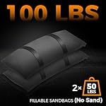 100 LBS Umbrella Base Weight Sandbags, Sand Bags for Weight, 2 Packs Fillable Sandbags for Umbrella Base, Weatherproof Furniture Heavy Duty Weight Bags For Patio Cantilever Umbrella Trampoline Garden - Image 2
