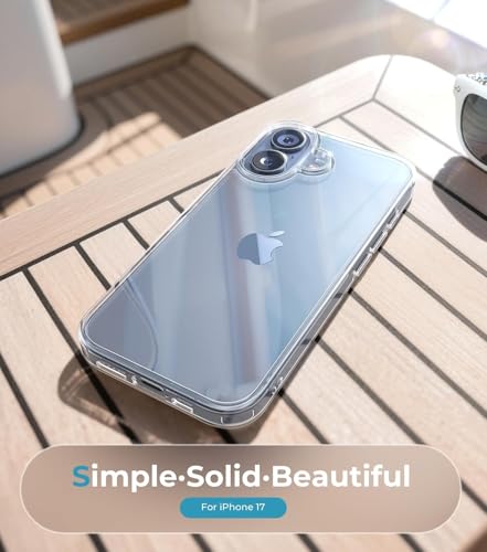 Image of SQUIF Crystal Clear Transparent iPhone 17 Case with Camera Protection | Shockproof TPU Bumper | 7FT Drop Protection | Anti-Yellowing Slim Cover for iPhone 17