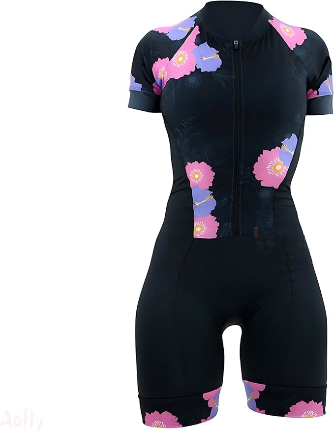 Combinaison de cyclisme pour femme manches courtes triathlon coussinet 3XL