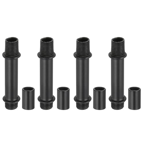 Sourcing Map Kit De Varilla De Extensión Roscada, Rosca M10 De 9.8 Pulgadas, Conector De Manga Redonda Con Tuerca Hexagonal De Tubo Roscado, Juego De 2 Unidades De Oro Francés