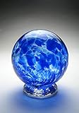 Handblown Wishing and Gratitude Globe (Sapphire Blue)