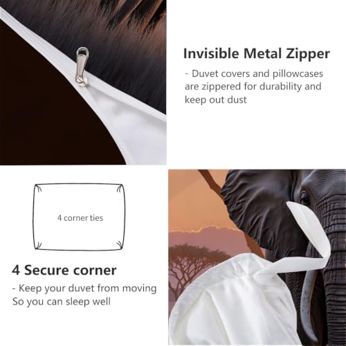 Housse de couette 200x200cm infroissable pour lit double facile à laver - 7