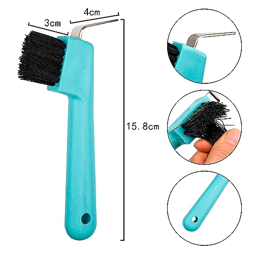 MEISH 2 Pieces Horse Hoof Pick Brushes Horse Grooming Tools Grooming Cleaning Accessories for Horses Sheep Cattle Random Color - Image 2