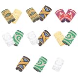 YARNOW Anillos de Tela Tubo de Filigrana 15 Piezas para Trenzas y Rastas, Puños Decorativos para Cabello Accesorios de Pelo Coloridos Color Aleatorio para Ponytails y