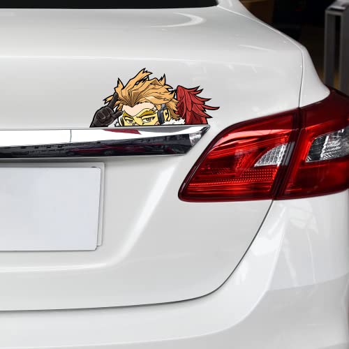 Omakemi (5.1'') For Fighting Peeker Car Stickers Anime Anti-Scratch Motorcycle Helmet Caravan Campervan Windshield Decor (Yellow) #TOP1