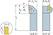 Sandvik Coromant, TLSR-164C, Steel Top Lok Shank Tool for Parting and Grooving, Right Hand Cut, No Coolant, 90 deg Cutting Edge Angle (Pack of 1)