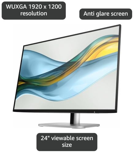 Image of HP 524pn 24 inch Class WUXGA LCD Monitor - 16:10 - Jet Black - 24 inch Viewable - in-Plane Switching (IPS) Technology - 1920 x 1200-16.7 Million Colors - 350 Nit - 5 ms - 100 Hz Refresh Rate