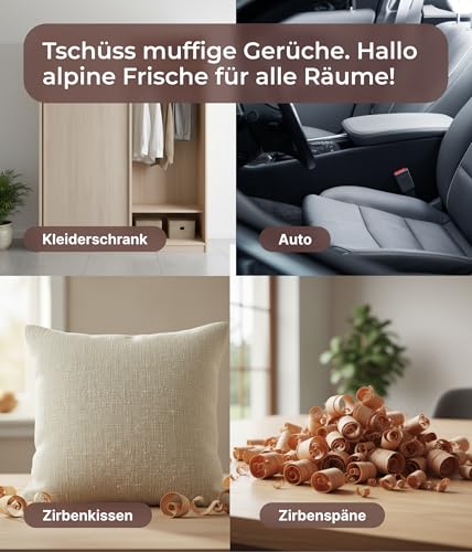 Emma Grün® Zirbenspray & Zirbenduft 100ml [AUS WILDWUCHS] - Raumspray & Kissenspray mit Naturreinem Pinus Cembra - Natürliches Zirbenspray für Auto Duft, Raumduft & für Zirben Produkte