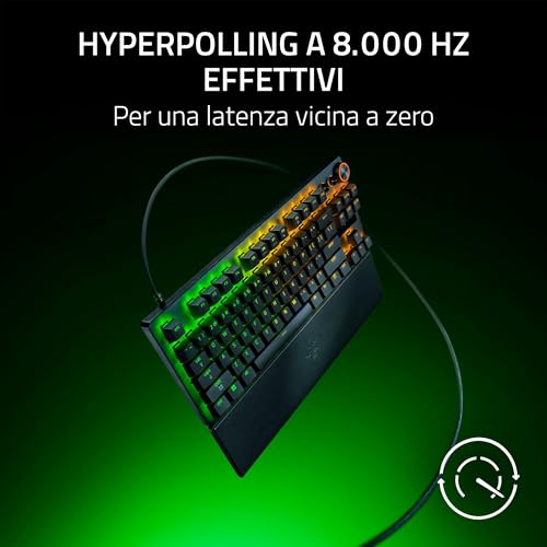 Huntsman V3 Pro Tenkeyless 8KHz - TKL PC Tastiera meccanica da gioco - 8KHz HyperPolling - Switch ottici analogici - regolabile 0,1-4,0mm - Snap Tap - Rapid Trigger - QWERTY US Layout | Nero - Tastiera gaming - Immagine 2