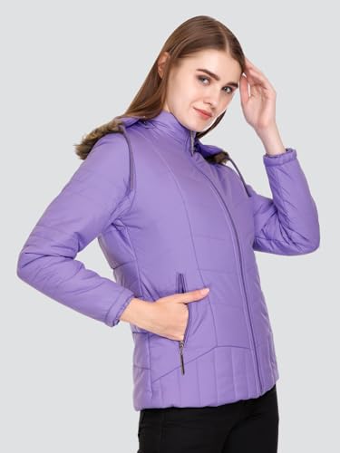 Image of RARE TIMES Women's Stylish Solid Full Sleeves Jacket | Winter Wear Quilted Jacket for Travelling | Regulaer Fit Puffer Jacket For Women