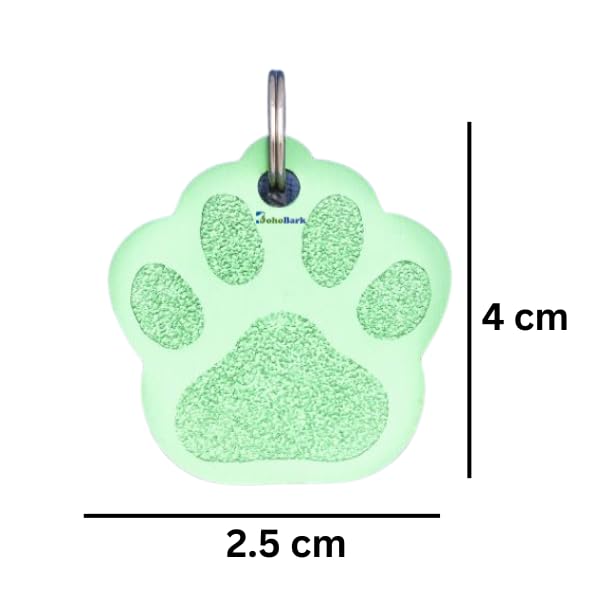 BohoBark-Pet-ID-Tags-Beautiful-Alloy-Paw-Shape-Design-Personalised-DogCat-Neck-Charm-Necklacel-for-Your-Pets-Colour-As-Per-Availability-Pack-of-1-Piece