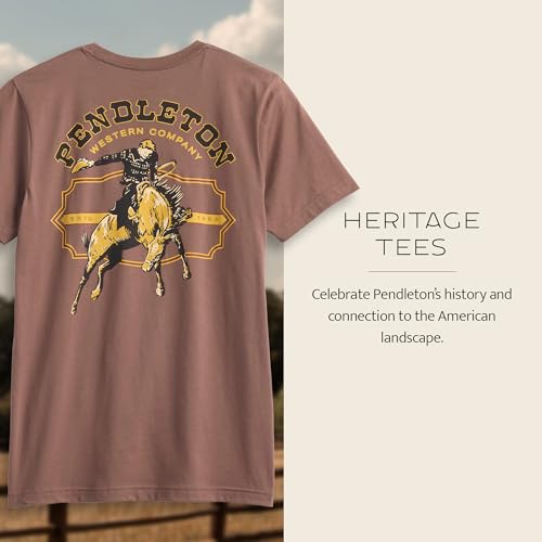 Image of Pendleton Men's Graphic T-Shirt, 100% Cotton Short Sleeve Tee, Soft Water-Based Print Casual Shirt, Crew Neck