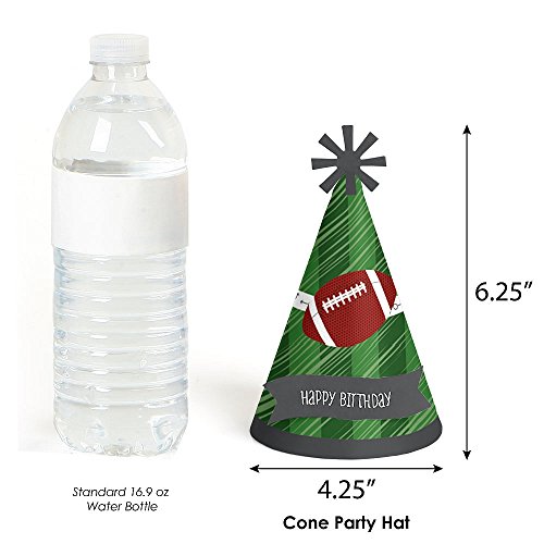 End Zone - Football - Cone Happy Birthday Party Hats For Kids And Adults - Set Of 8 (Standard Size) #TOP2