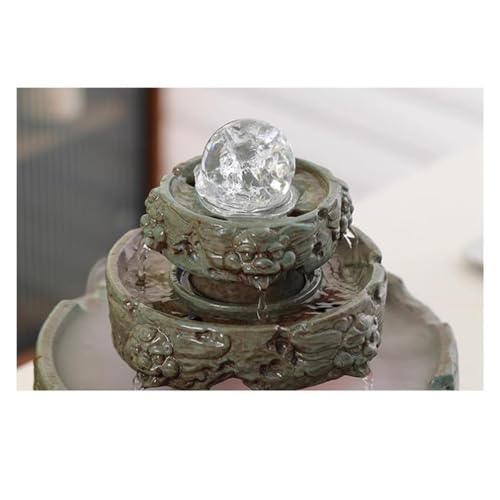 Fuente de agua corriente para zen y meditacion en casa adorno ceramica 6