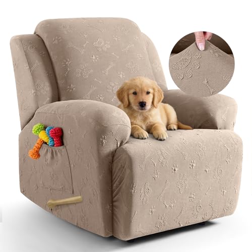 Ruaozz Recliner Chair Covers, 4 Pieces Recliner Co...