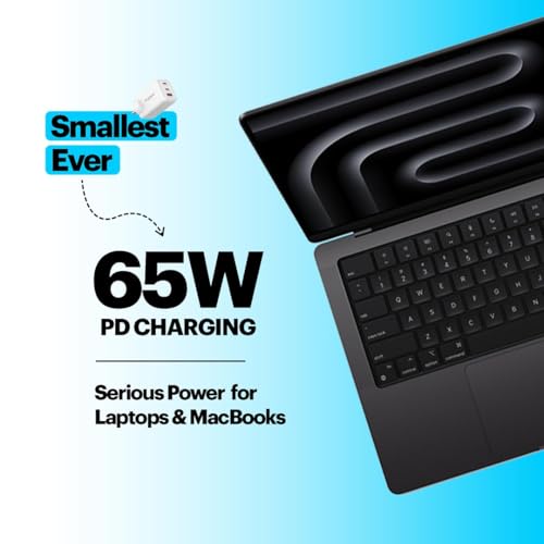 Image of Stuffcool Numen 65, Smallest 65W GaN Charger with Dual USB-C PD PPS Ports and USB-A Port, Laptop, MacBook, iPhone, Pixel & Samsung Fast Charging, SFC 2.0, Compact, BIS & Made in India
