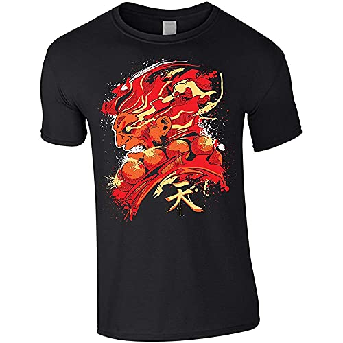 huluwa T-Shirt Mens Devil Akuma Fighter Painting Brush Street XXL