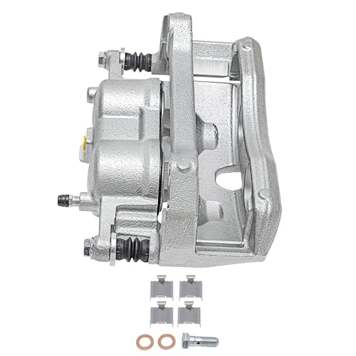 Image of Detroit Axle - Front Right Brake Caliper for 2010-2011 Ford F-150 Lincoln Mark LT 2010-2021 Expedition Navigator Disc Passenger Side Brake Caliper w /Bracket Replacement