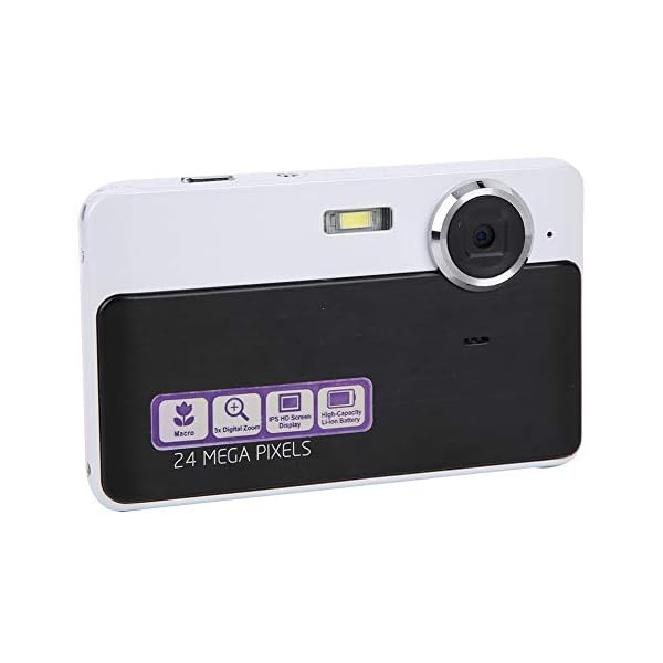 Ladieshow Mini-Digitalkamera,3-Fach-Zoom-Digitalkamera HD 24MP 1080P 2,4-Zoll-LCD-Bildschirmkamera mit integriertem… – Bild 7
