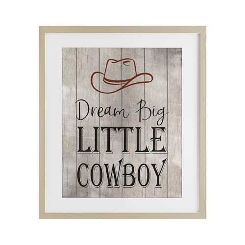 Impression encadrée Dream Big Little Cowboy pour inspirer les rêves de bébé