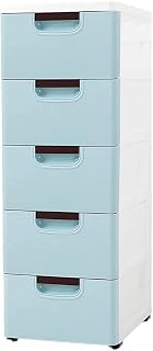 Contenedores De Almacenamiento con Espacio De 20 Cm, Armario De Almacenamiento Tipo Cajón, Estante De Cocina De Plástico, Armario De Baño,Light Blue-6 Layers