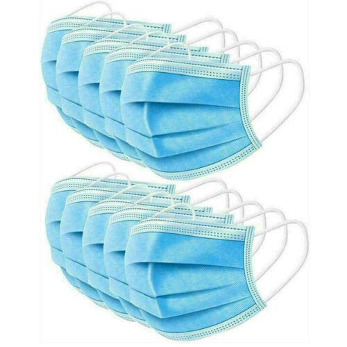 LED ENERGY PLUS Pcs 3-Ply Mouth Covers, Blue, 50 Count