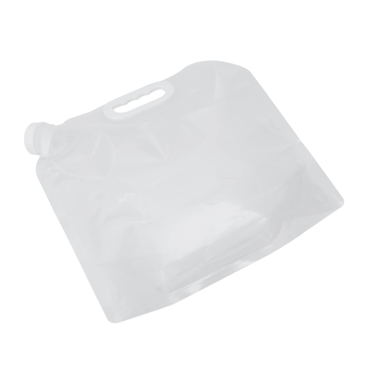 MUSISALY 2Pcs Outdoor Water Carrier Foldable Portable Collapsible Drinking Bag for Camping Hiking Picnic Bbq Food Grade Pe Large Capacity Easy to Carry Transparent