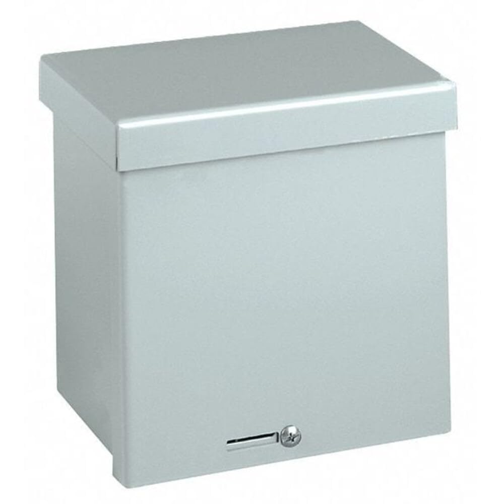 Wiegmann RSC060604G RSC-Series NEMA 1/3R Wall-Mount Enclosure with Lift-Off Screw Cover and Knockouts, Galvanized Steel, 6" x 6" x 4"