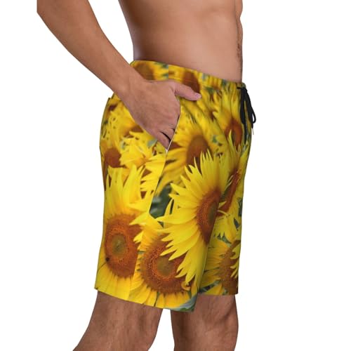Men's Beach Shorts Flower Plant Summer Mens Swim Trunks Board Shorts with Pockets Swimwear Bathing Suits3