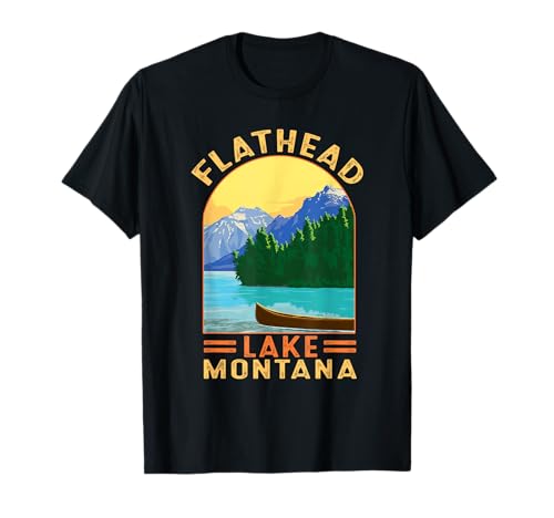 Flathead Lake Montana Hiking Camping Outdoor Travel T-Shirt