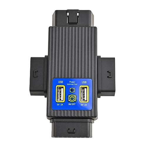 iKKEGOL Pocket OBD2 OBDII Full 16 Pin 1 Male to 3 Female OBD Cable Splitter Converter Adapter with 2 USB Port Supply Charging for Diagnostic Extender (1 to 3 Splitter)