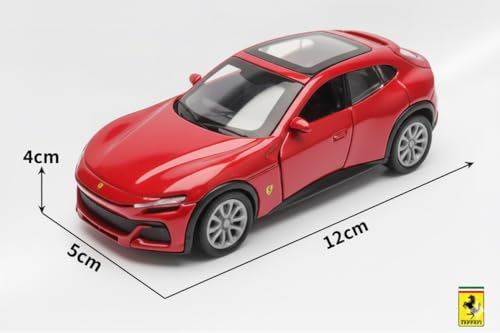 Image of 1:36 Scale Ferrari Sport Toy Car - DieCast Alloy Pull Back Toy Vehicle with Openable Doors, Realistic Detailing Sports Car Model for Kids, Boys & Collectors (Color as per Stock)