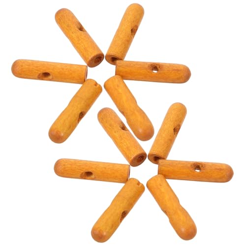 Toddmomy 10個 用雨傘交換パーツ 木製長柄テールビーズ 傘先端キャップ カット対応 傘修理アクセサリー 持ちやすいハンドル設計