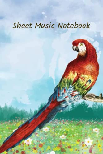 Parrot Sheet Music Notebook with Index